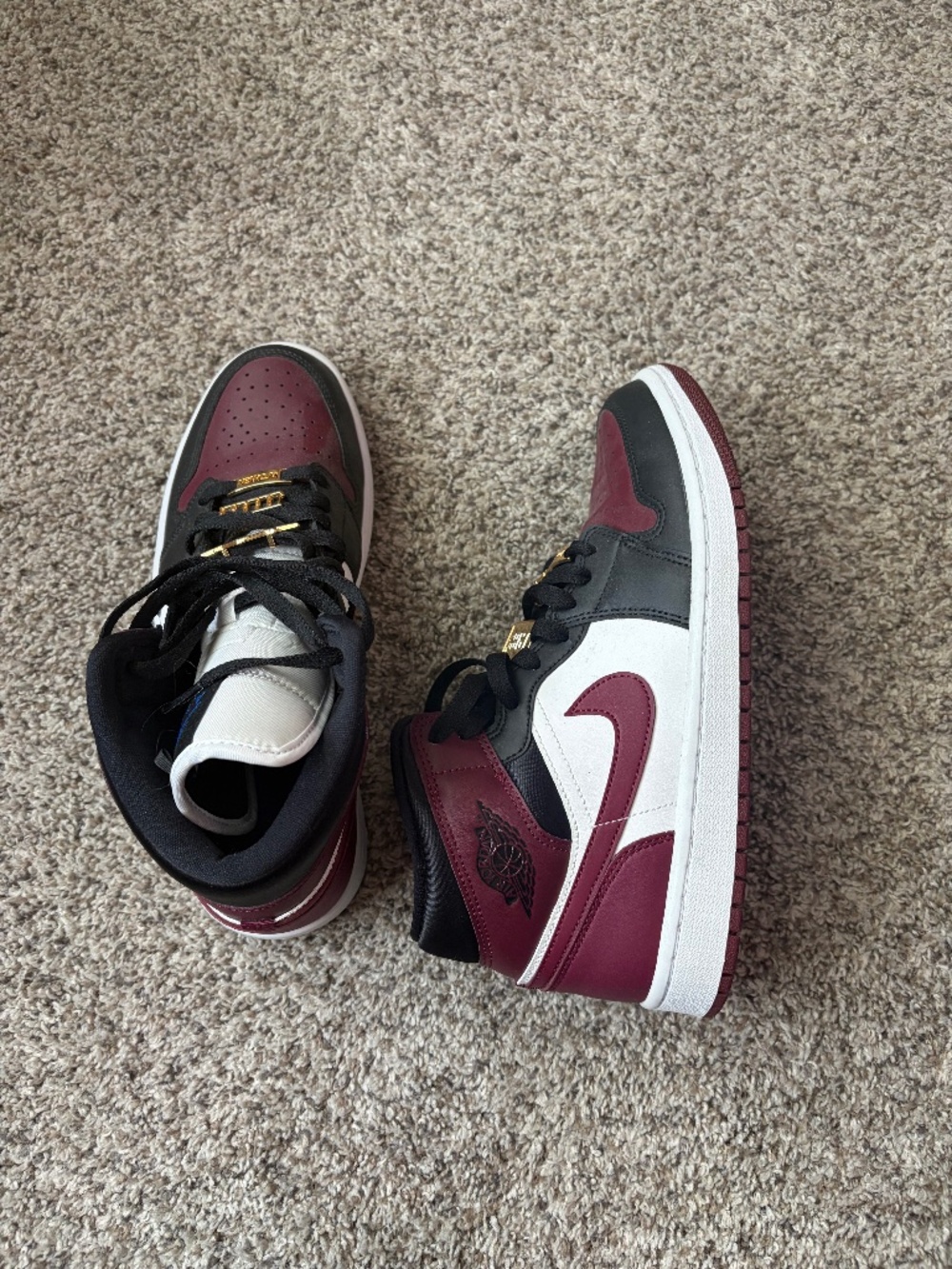 Burgundy Air Jordan Sneakers - Picture 1 of 3